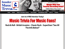 Tablet Screenshot of insidermusictrivia.com